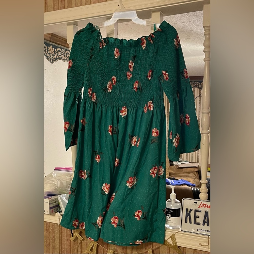 Floral Cold Shoulder Dress